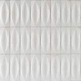 Nantucket White Eye Decor gloss porcelain wall and floor brick tile 75x200mm – image 2