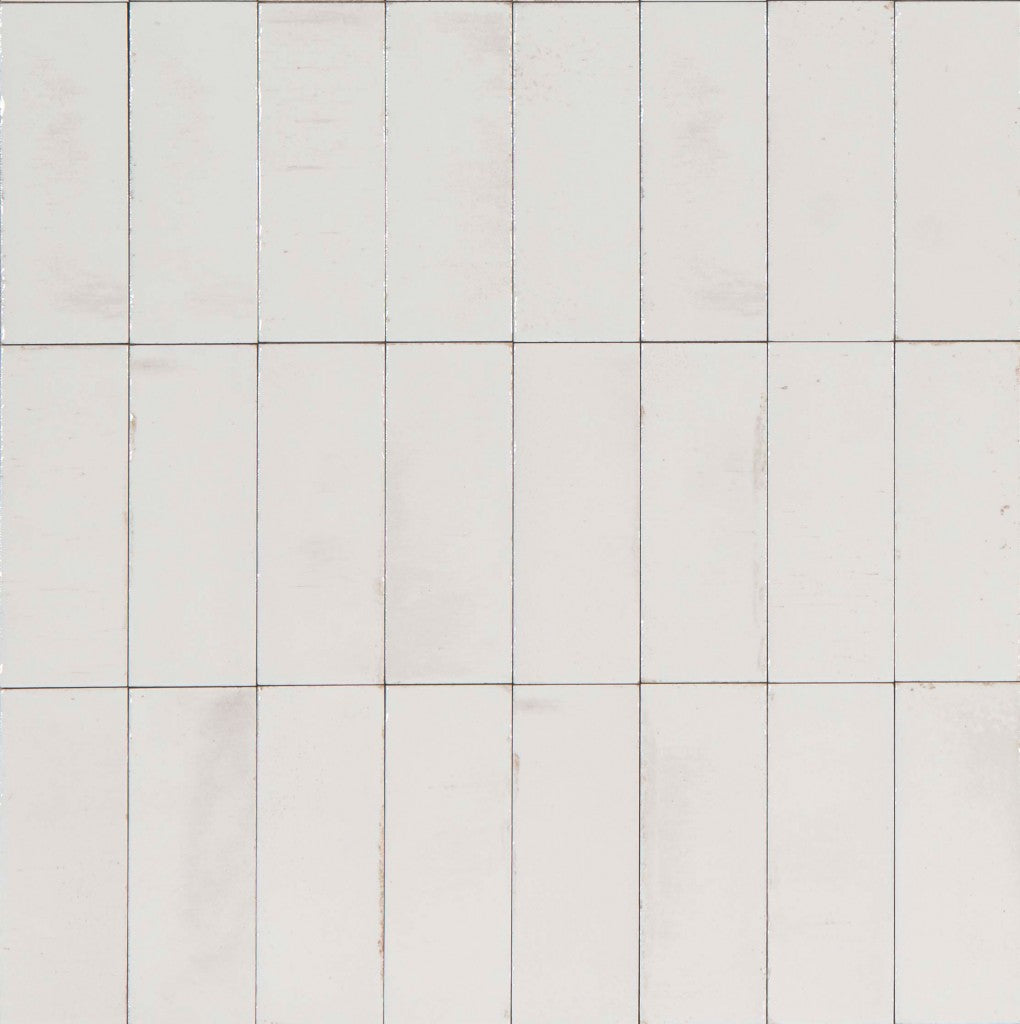 Nantucket White gloss porcelain wall and floor brick tile 75x200mm – image 2