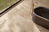 Newport cream stone effect matt porcelain wall & floor tile, 600x600mm – view 2