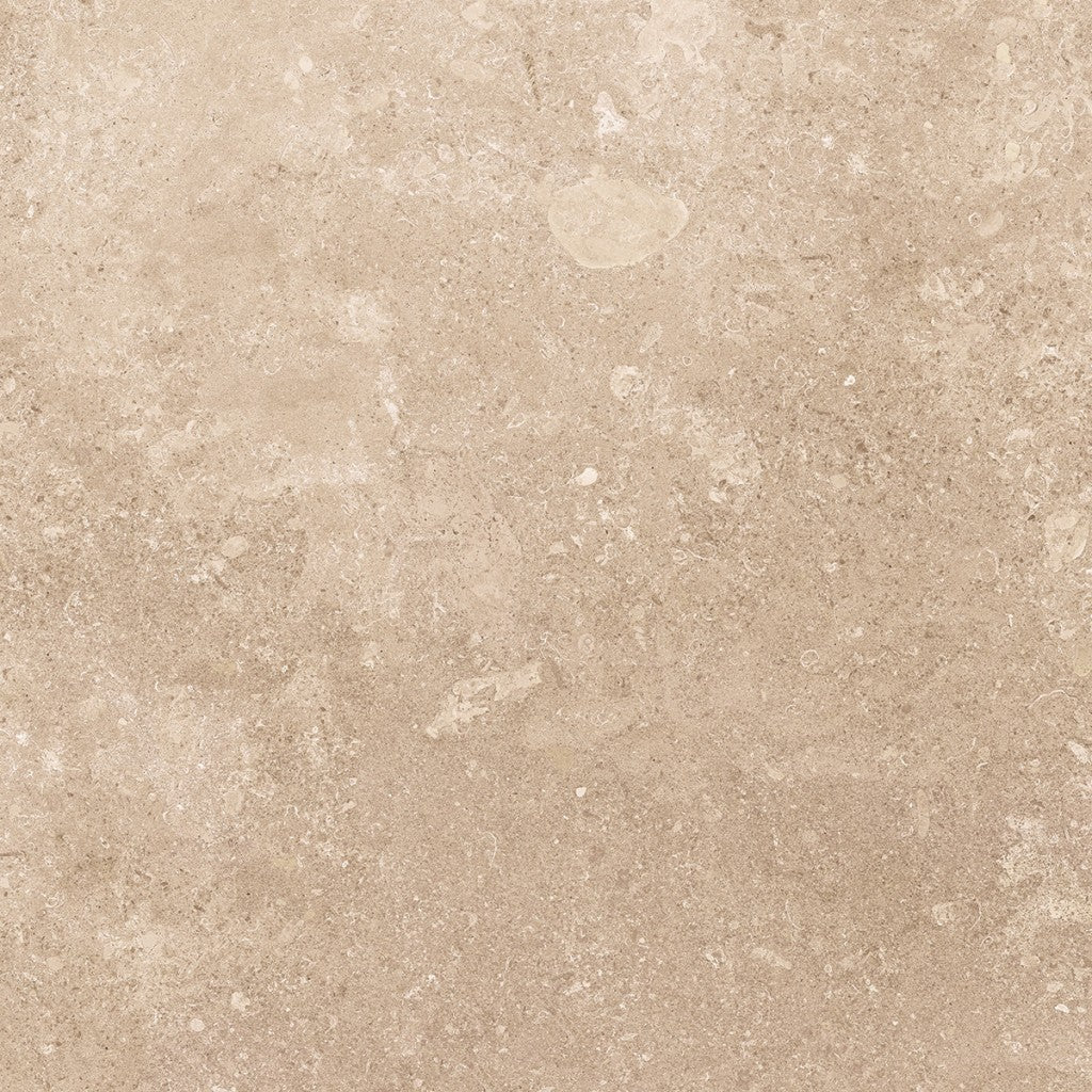 Newport cream stone effect matt porcelain wall & floor tile, 600x600mm – view 3