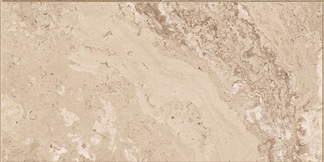 Newport ivory stone effect anti-slip matt porcelain wall & floor tile, 300x600mm