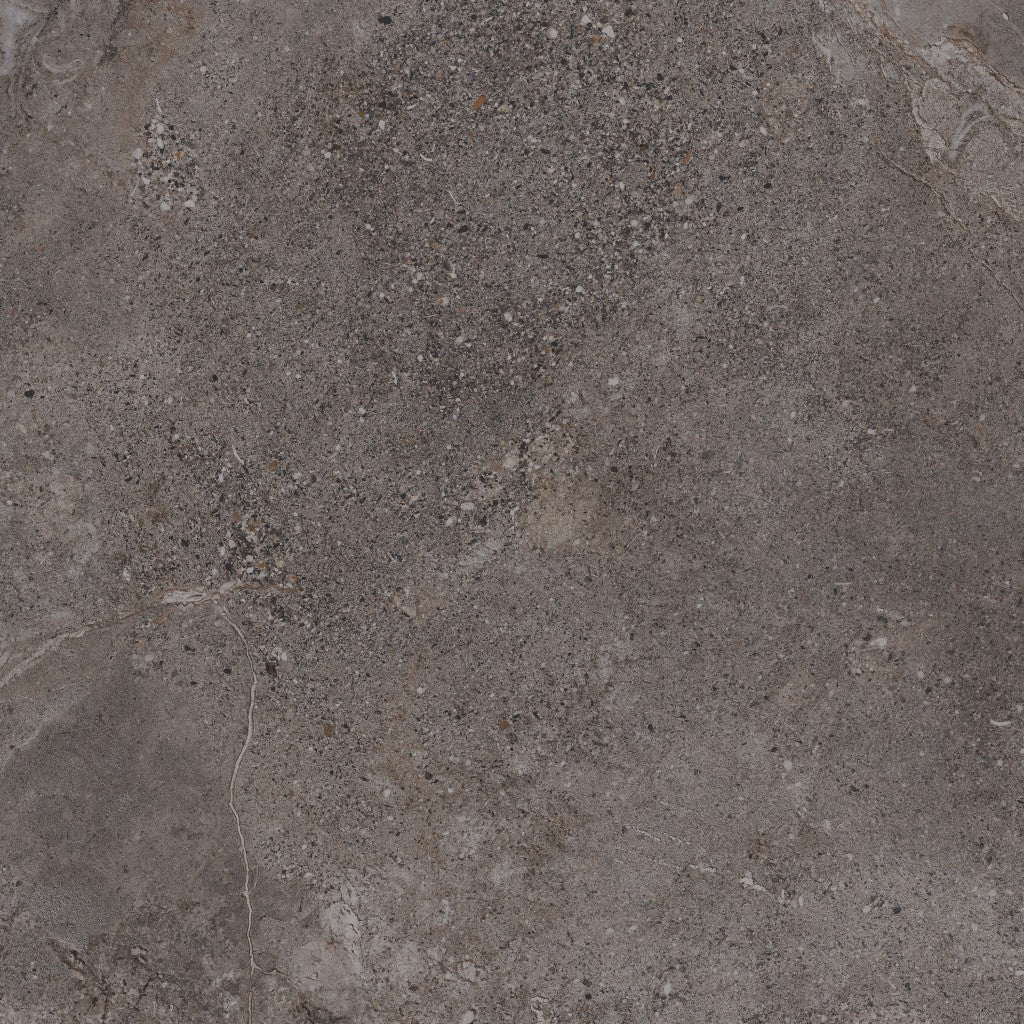 Ocean City anthracite stone effect matt porcelain wall and floor tile 600x600mm