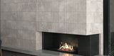 Ocean City grey stone effect satin ceramic brick decor wall tile 300x600mm in a bathroom