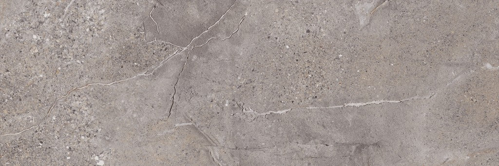 Ocean City grey stone effect satin ceramic wall tile 300x600mm