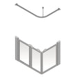 AKW Silverdale Option A Half Height Carer Shower Screen Set for Shower Trays