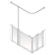 AKW Option B Half Height Carer Shower Screen Set for Shower Trays