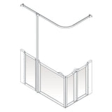 AKW Option B Half Height Carer Shower Screen Set for Shower Trays