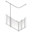 AKW Option BW Half Height Bi-Fold Carer Shower Screen Set for Wet Floors