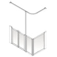 AKW Option D Half Height Carer Shower Screen Set for Shower Trays