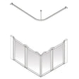 AKW Option E Half Height Shower Screen Set for Shower Trays