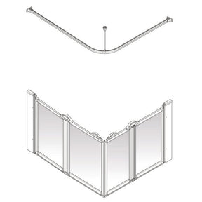 AKW Option E Half Height Shower Screen Set for Shower Trays
