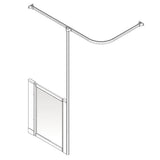 AKW Option HW Half Height Wet Floor Shower Screen Set, photo 5