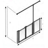 AKW Silverdale Option TT Half Height Carer Shower Screen Set for Shower Trays