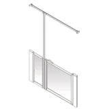 AKW Option J Half Height Carer Shower Screen Set for Shower Trays