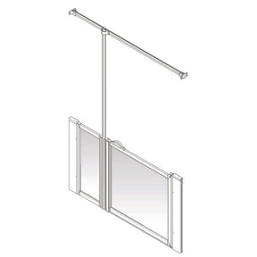 AKW Option J Half Height Carer Shower Screen Set for Shower Trays