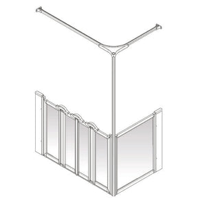 AKW Option K Half Height Carer Shower Screen Set for Shower Trays