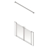 AKW Option M Half Height Carer Shower Screen Set for Shower Trays