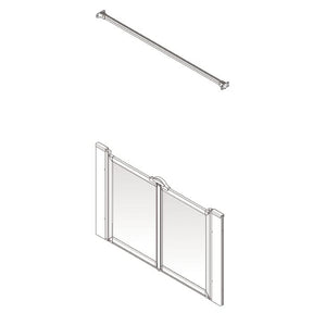 AKW Option M Half Height Carer Shower Screen Set for Shower Trays