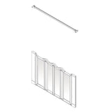 AKW Option NW Half Height Carer Shower Screen Set for Wet Floors
