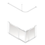 AKW Option S Series Half Height Carer Shower Screen Sets 750mm High