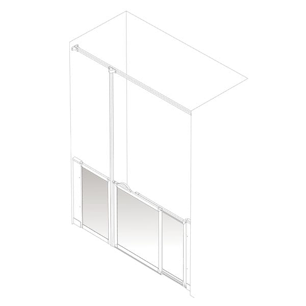 AKW Option S Series Half Height Carer Shower Screen Sets 750mm High, photo 3