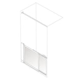 AKW Option S Series Half Height Carer Shower Screen Sets 750mm High, photo 2