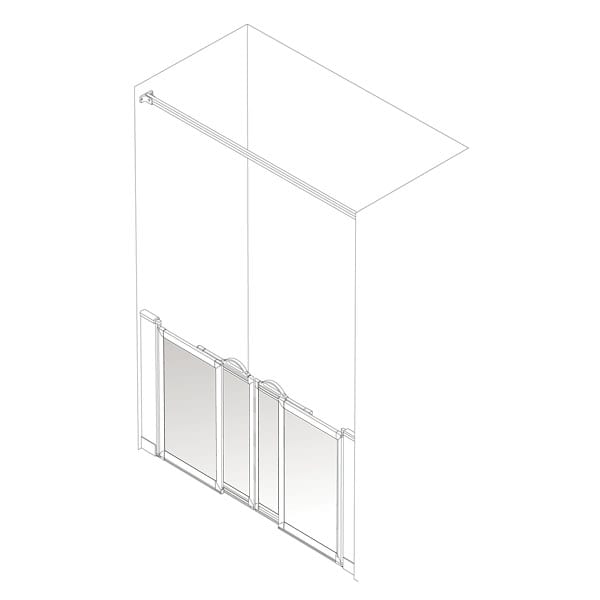 AKW Option S Series Half Height Carer Shower Screen Sets 750mm High, photo 4