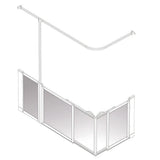 AKW Option S Series Half Height Carer Shower Screen Sets 750mm High, photo 6