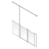 AKW Option TT Half Height Carer Shower Screen Set for Shower Trays