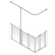 AKW Option X Half Height Carer Shower Screen Set for Shower Trays