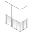 AKW Option XW Half Height Carer Shower Screen Set for Wet Floors