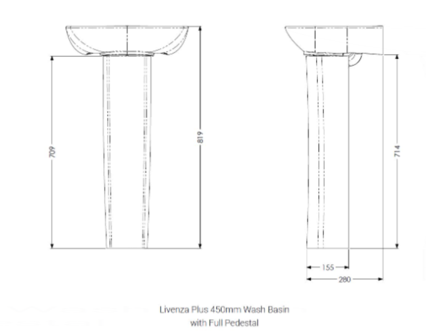 AKW Livenza Plus Basin Pedestal, photo 7