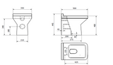 Kartell K-VIT Trim 500mm WC Unit Set-Gloss White (POT473TR-POT472TR-ACC001N0-IMP500WC)