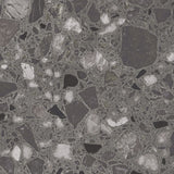 Provincetown anthracite terrazzo effect matt ceramic wall and floor tile 200x200mm