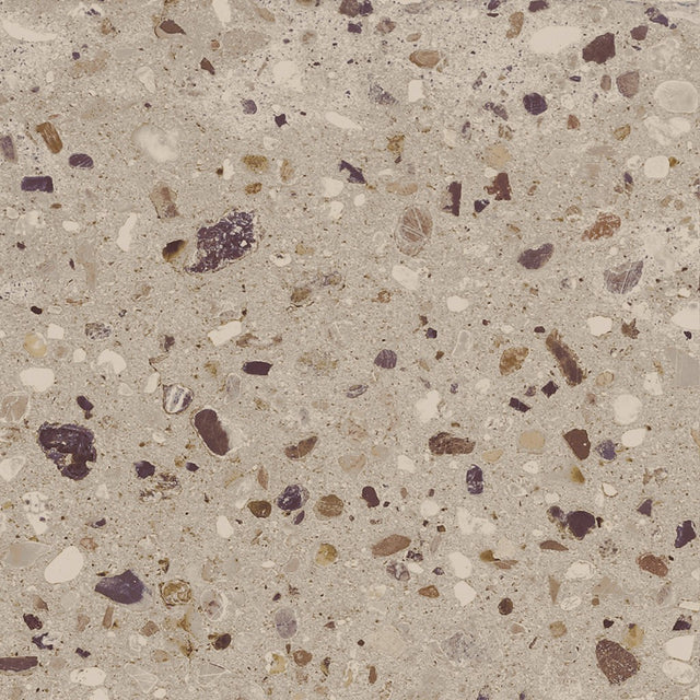 Provincetown beige terrazzo effect matt ceramic wall and floor tile 200x200mm