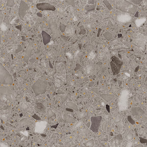 Provincetown grey terrazzo effect matt ceramic wall and floor tile 200x200mm