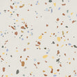 Provincetown white terrazzo effect matt ceramic wall and floor tile 200x200mm