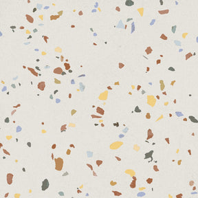 Provincetown white terrazzo effect matt ceramic wall and floor tile 200x200mm