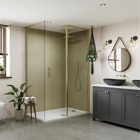 Multipanel Tile Sage Green Large Tile Bathroom Wall Panel 2400 x 598mm – Matt, photo 3