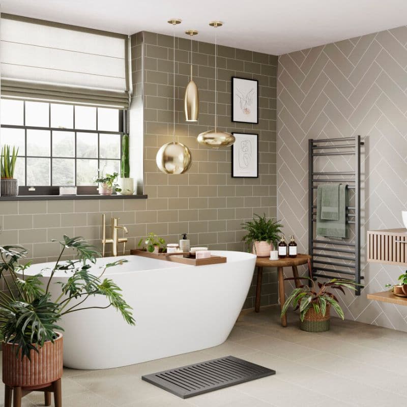 Multipanel Tile Sage Green Metro Bathroom Wall Panel 2400 x 598mm – Matt, photo 2