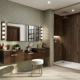Multipanel Tile Sage Green Herringbone Bathroom Wall Panel 2400 x 598mm – Matt, photo 2