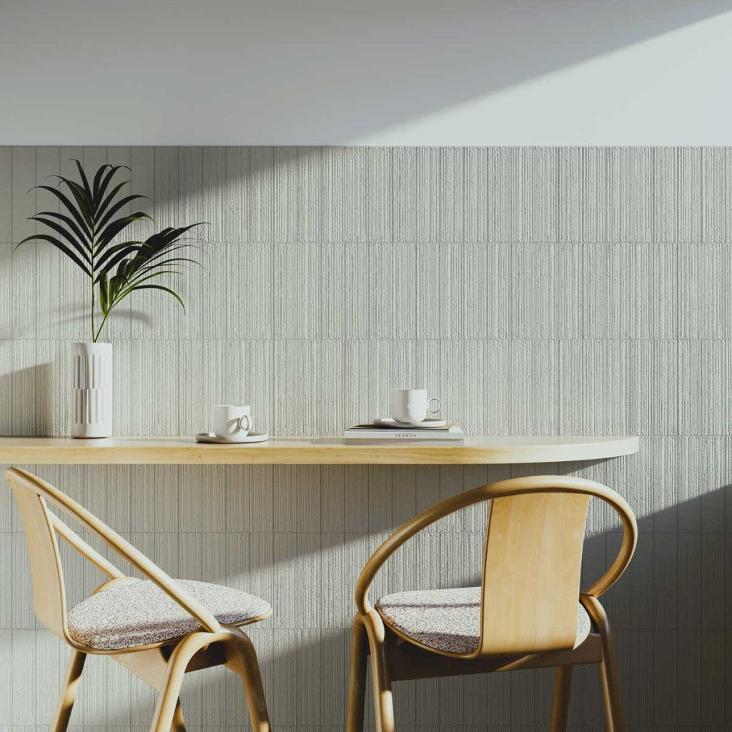 Santa Cruz Sage Green 65x261mm finger tiles in a room setting