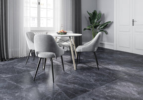 Sausalito grey stone effect matt porcelain wall and floor tile 600x600mm rectified