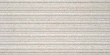 Savannah light grey stone effect decor tile in a room setting