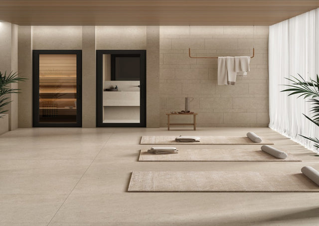 Savannah sand stone effect matt porcelain wall and floor tile 300x600mm