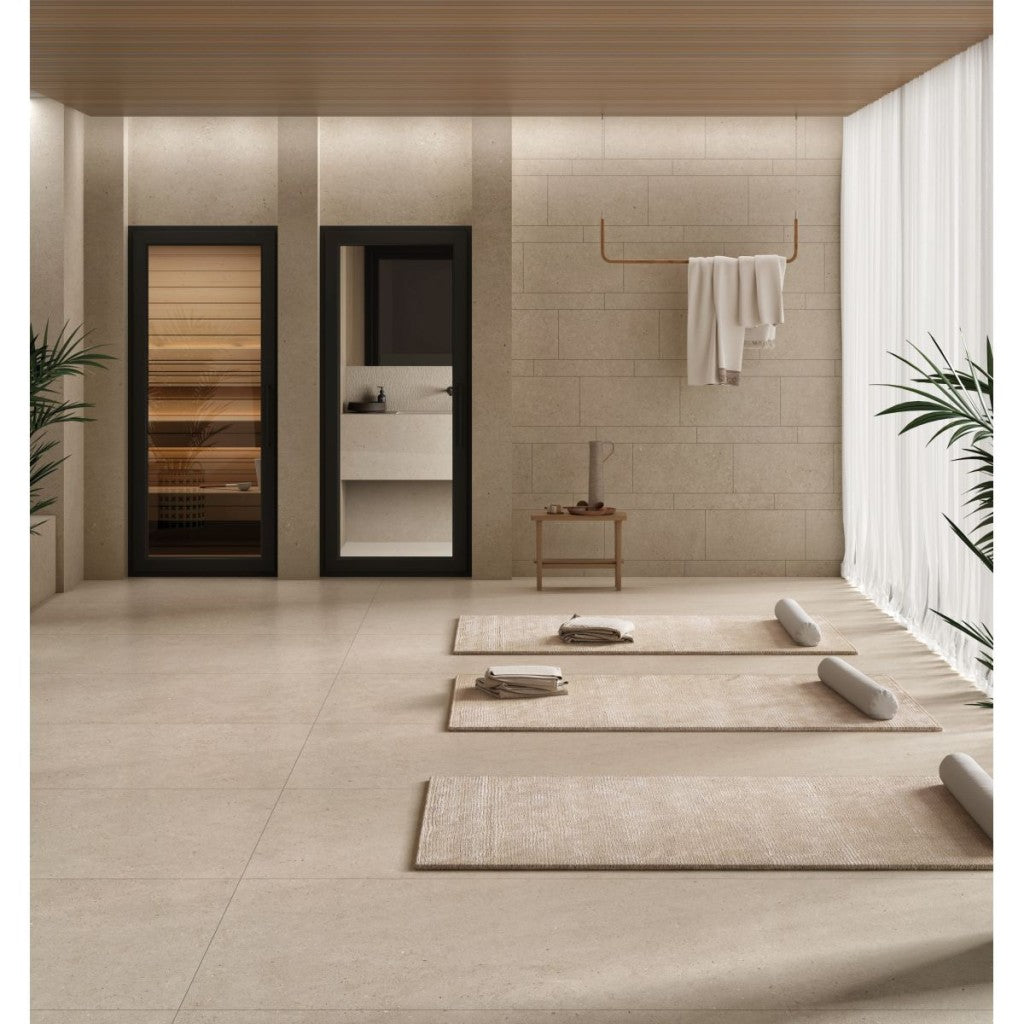 Savannah sand 300x600mm aged-stone porcelain tile surface