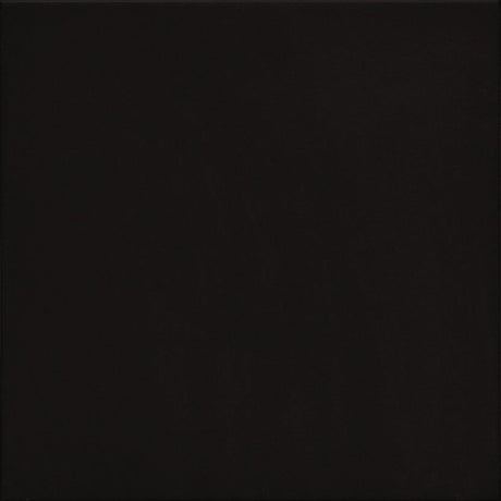 Southampton black 93x93mm matt porcelain Victorian floor tile
