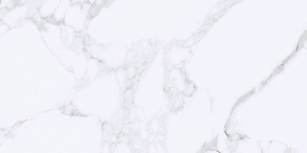 Stinson white marble effect gloss ceramic wall tile, 300x600mm – view 3