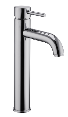 Kartell K-VIT Kore hi-rise mono basin mixer in polished chrome