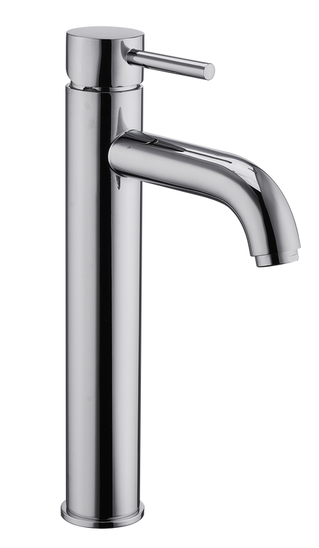 Kartell K-VIT Kore hi-rise mono basin mixer in polished chrome